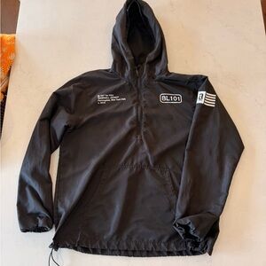 Baseball Lifestyle 101 BL101 Ghost Windbreaker Black NWOT